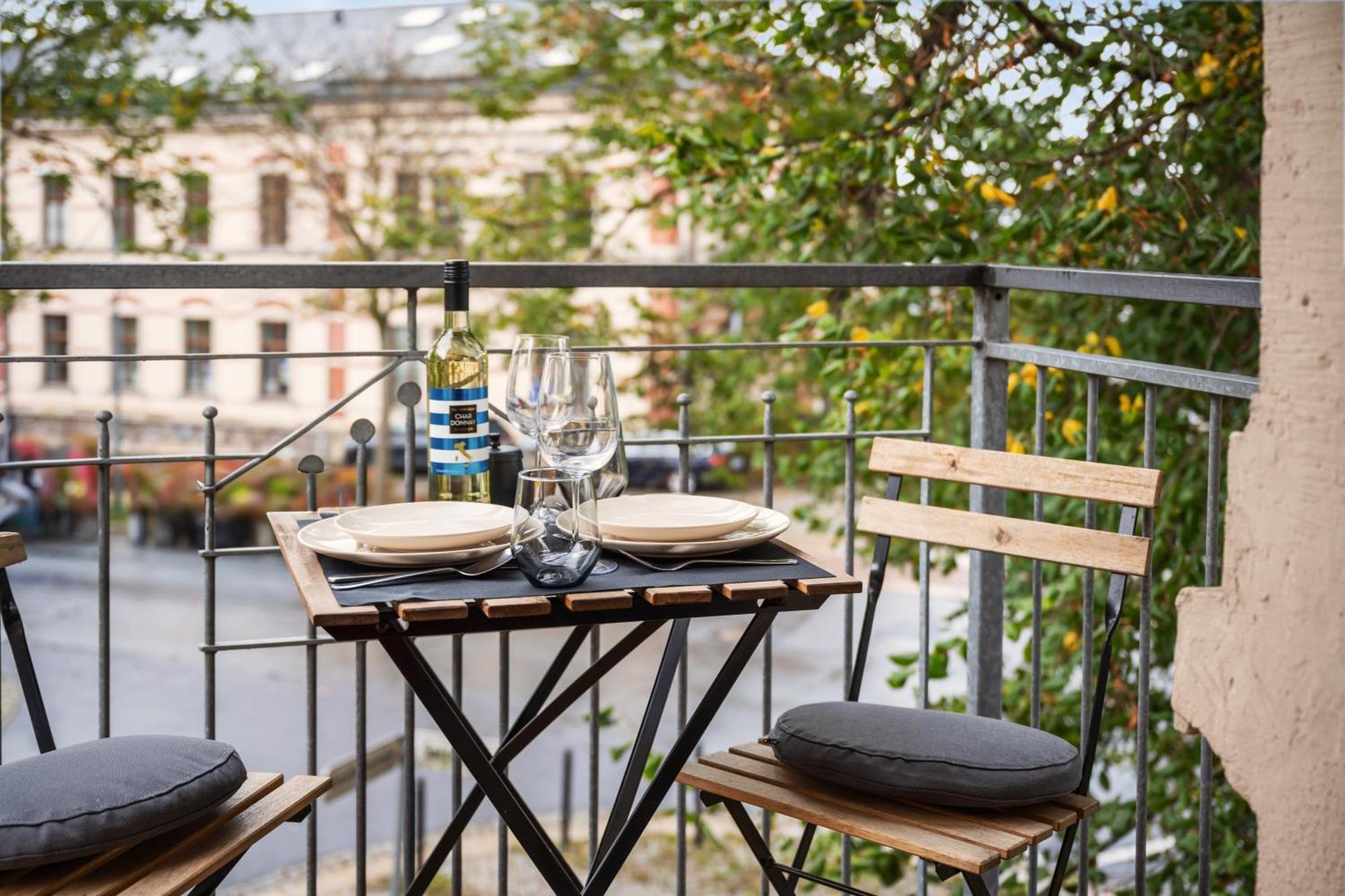 Edler Wohnraum Schlossteich-Suite 3 Sz Mit Zwei Balkonen, Kaffeevollautomat, Kamin, Klima, Lift & Zwei Parkplaetzen Chemnitz Luaran gambar